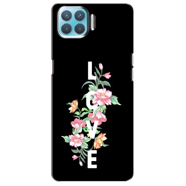 Чохол з принтом «Квіти LOVE» для OPPO A73