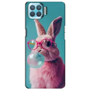 Чохол з принтом стильні тварини для OPPO Á73 (Кролик в окулярах)