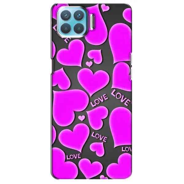 Чохол з принтом «Pink hearts» для OPPO A73