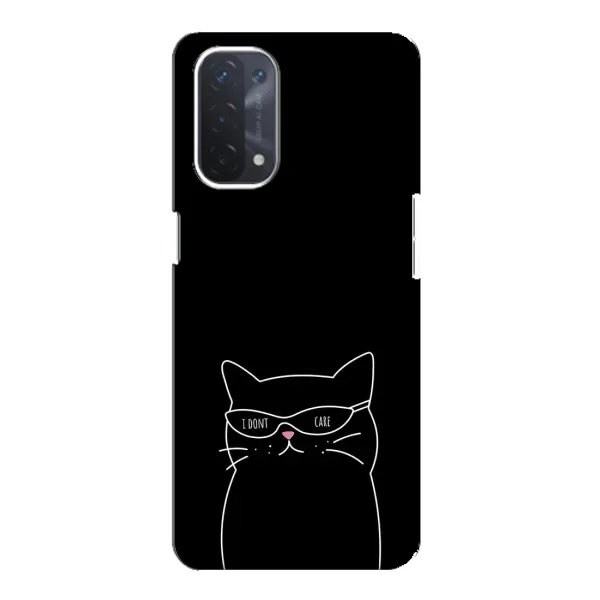 Чехол с принтом «Равнодушный кот» для OPPO A74 (5G)