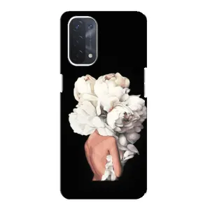 Чехлы (ART) Цветы на Oppo a74 (5G) (VPrint) (Білі квіти)