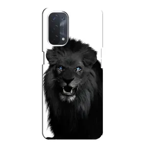 Чехлы с картинками животных Oppo a74 (5G) (Черный ЛЕВ)