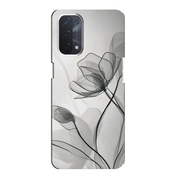 Чохол з принтом «Чорні квіти» для OPPO A74 (5G) Чохол з принтом «Чорні квіти» для OPPO A74 (5G)