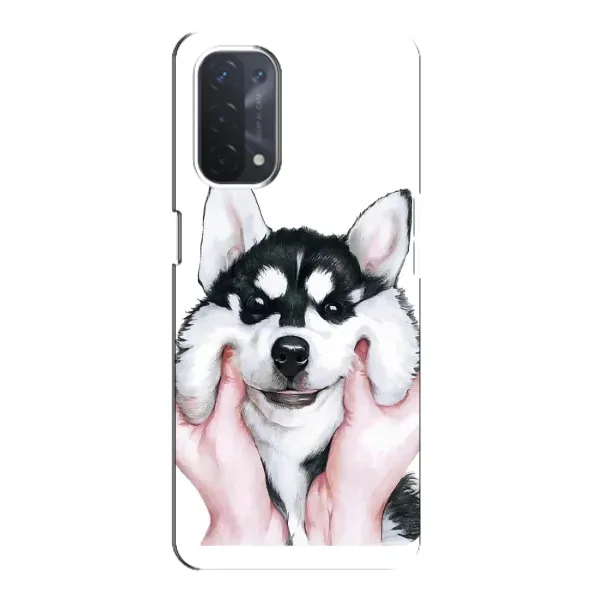 Чохол з принтом «Радісний Хаскі» для OPPO A74 (5G)