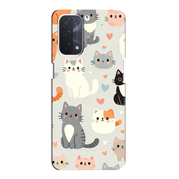 Чехол с принтом «Коллаж котов» для OPPO A74 (5G)