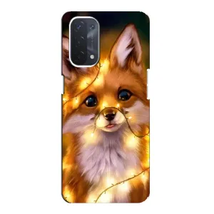 Чохли з картинкою Лисичка для Oppo a74 (5G) (VPrint) (Лисичка в гірляндах)
