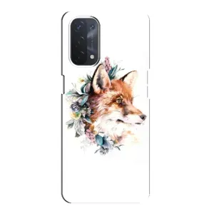 Чохли з картинкою Лисичка для Oppo a74 (5G) (VPrint) (Лиса в квітах)