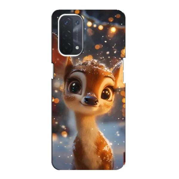 Чохол з принтом «Оленятко серед гірлянд» для OPPO A74 (5G) Чохол з принтом «Оленятко серед гірлянд» для OPPO A74 (5G)