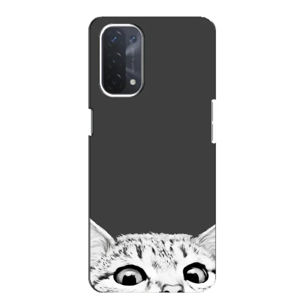 Чохол з принтом «Виглядає котик» для OPPO A74 (5G)