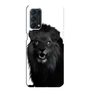 Чохли з картинкою животних OPPO A74 (Чорний ЛЕВ)