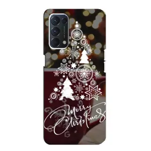 Рождественские Чехлы для OPPO A74 (VPrint) (Елочка узорная)