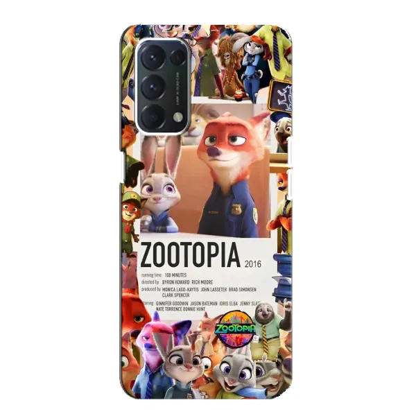 Чохол з принтом «Постер Зоотрополіс» для OPPO A74