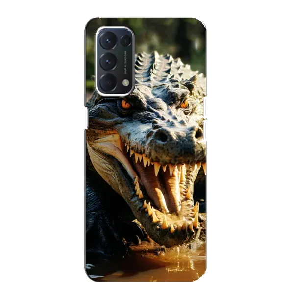 Чохол з принтом «Небезпечний крокодил» для OPPO A74