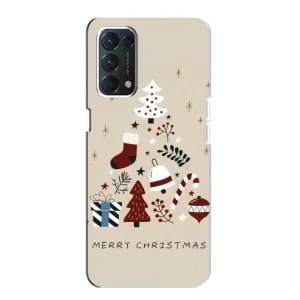 Рождественские Чехлы для OPPO A74 (VPrint) (Merry Christmas)