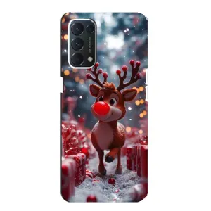 Чехол с принтом «Олень среди подарков» для OPPO A74