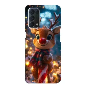 Чехол с принтом «Олень с шарфом» для OPPO A74