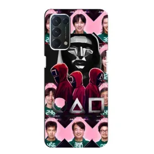 Чохол Гра в кальмара для OPPO A74 (Учасники Гра кальмара)