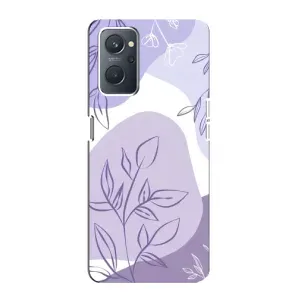 Чохол з принтом «Фіолетове листя абстракція» для OPPO A76