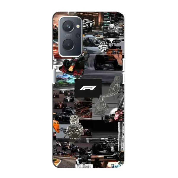Чохол з принтом «Гоночний колаж Ф1» для OPPO A76 Чохол з принтом «Гоночний колаж Ф1» для OPPO A76