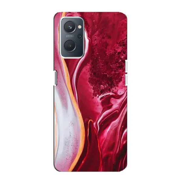 Чехол с принтом «Мрамор красный» для OPPO A76
