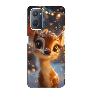 Чехол с принтом «Олененок среди гирлянд» для OPPO A76