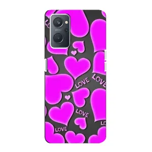 Чехлы для любимой на OPPO А76 (VPrint) (Pink hearts)