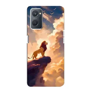 Чохол Король лев на OPPO А76 (Сімба на скелі)