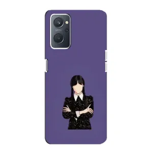 Чохли Венсдей на Oppo A76 Уенсдей (AlphaPrint) (Венздей у чорному)