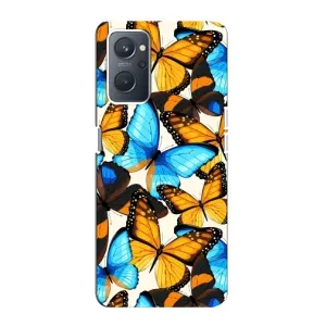 Чохол з принтом для OPPO А76 - (Прикольні) (AlphaPrint) (Яскраві метелики)