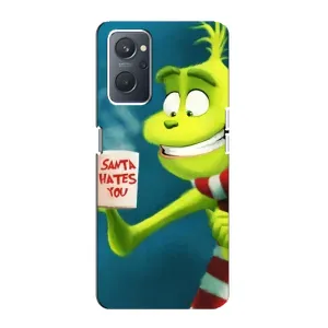 Рождественские Чехлы для Oppo A76 (VPrint) (Зеленый Гринч)