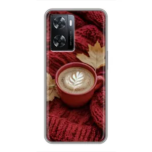 Чехол с принтом «Кофе на пледе» для OPPO A77
