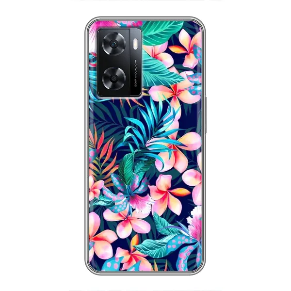 Чехол с принтом «Красочные цветы» для OPPO A77