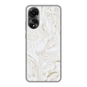 Мраморний чехол на OPPO A78 (4G) (VPrint) (Білий мрамор)