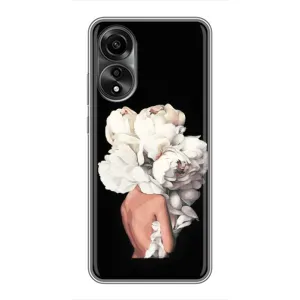 Чехлы (ART) Цветы на OPPO A78 (4G) (VPrint) (Белые цветы)