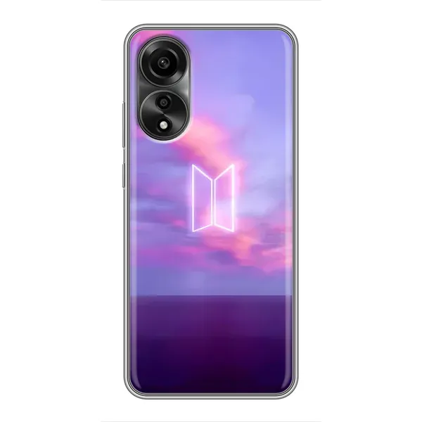 Чехол с принтом «BTS логотип» для OPPO A78 (4G) Чехол с принтом «BTS логотип» для OPPO A78 (4G)