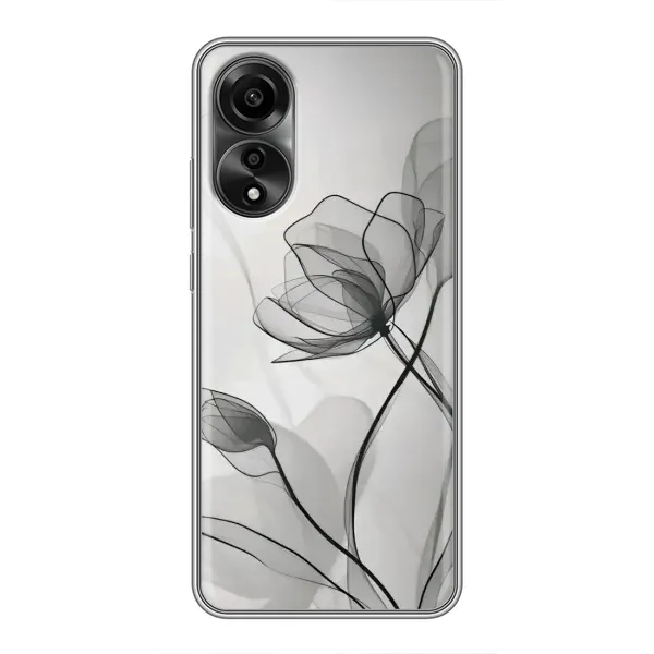Чохол з принтом «Чорні квіти» для OPPO A78 (4G) Чохол з принтом «Чорні квіти» для OPPO A78 (4G)