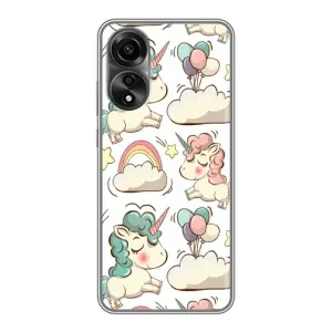 Чохол для OPPO А78 (4G) - (Єдинорожки - Новинки) (AlphaPrint) (Єдиноріжки)