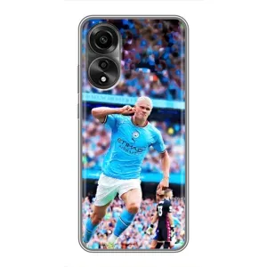 Чехлы с футболистом Ерлинг Холанд для OPPO A78 (4G) (AlphaPrint) (фанаты Холанда)