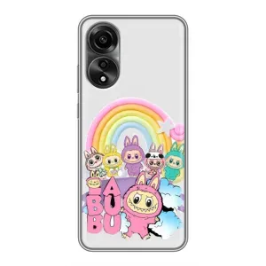 Чохол з Лабубу на OPPO A78 (4G) (Фон Лабубу)