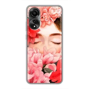 Чехлы (ART) Цветы на OPPO A78 (4G) (VPrint) (Глаза в цветах)