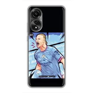 Чехлы с футболистом Ерлинг Холанд для OPPO A78 (4G) (AlphaPrint) (гол Эрлинг Холланд)