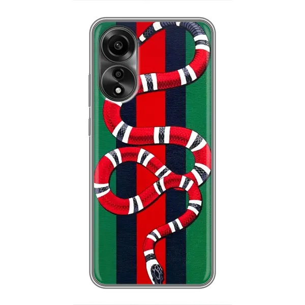Чохол з принтом «Gucci змія» для OPPO A78 (4G)