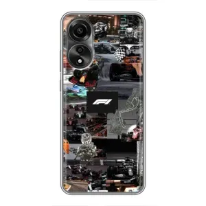 Чехол Формула1 на OPPO A78 (4G) (Гоночный коллаж Ф1)