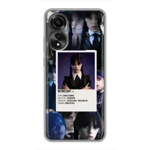 Чехлы Венсдей на OPPO A78 (4G) Уэнсдей (AlphaPrint) (коллаж Уэнздей)