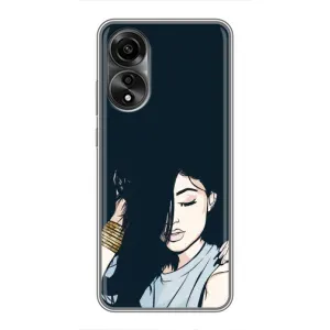 Чехол с принтом «Красивая девочка» для OPPO A78 (4G)