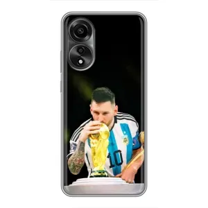 Чехлы для OPPO A78 (4G) (Leo чемпион) (AlphaPrint) (Кубок Месси)