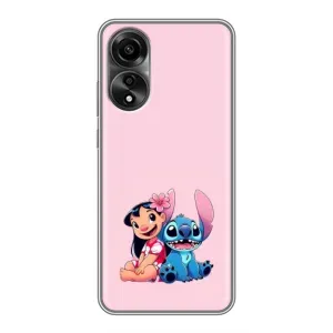 Чехол с принтом Стич на OPPO A78 (4G) (Лило и Стич)