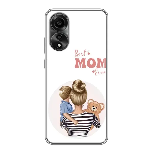 Чехол с принтом «Мама и сын» для OPPO A78 (4G)