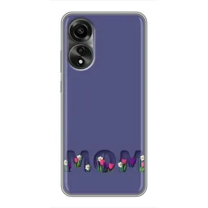 Чехол с принтом «Мама в цветах» для OPPO A78 (4G)