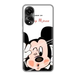 Міккі Маус чохол для OPPO A78 (4G) (AlphaPrint - Мультяшні) (Маус Міккі)